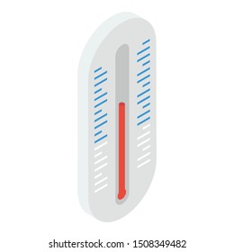 
Conceptual icon of thermometer icon on white background.
