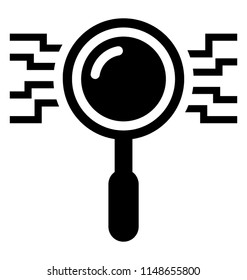 
A conceptual icon vector of technology research with elements of circuit print with magnifier
