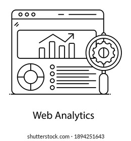 
Konzeptuelles Symbol der Webanalyse, statistische Analyse 