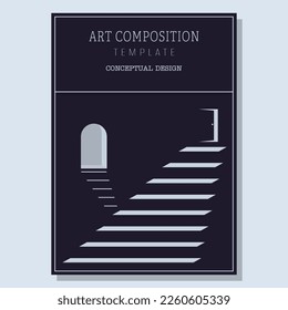 A conceptual idea in the design of a poster, banner, poster, cover or postcard. The idea of corporate style. Template for interior design, prints and decorations. Layout for creative design