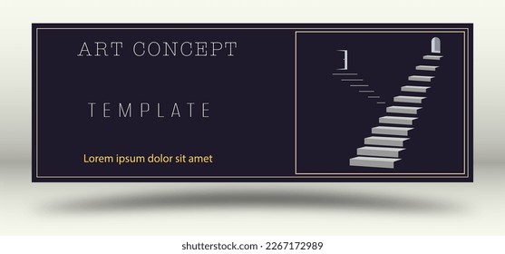 A conceptual idea in the design of a poster, banner, poster, cover or postcard. The idea of corporate style. Template for interior design, prints and decorations. Layout for creative design