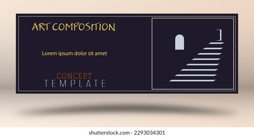 A conceptual idea in the design of a poster, banner, poster, cover or postcard. The idea of corporate style. Template for interior design, prints and decorations. Layout for creative design