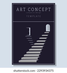 A conceptual idea in the design of a poster, banner, poster, cover or postcard. The idea of corporate style. Template for interior design, prints and decorations. Layout for creative design