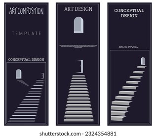 A conceptual idea in the design of a poster, banner, poster, cover or postcard. The idea of corporate style. Template for interior design, prints and decorations. Layout for creative design