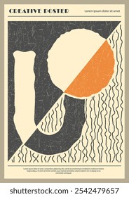 The conceptual idea of the poster . Interior design template, postage stamp or cover. A template for abstract creativity. The deep meaning of art 
