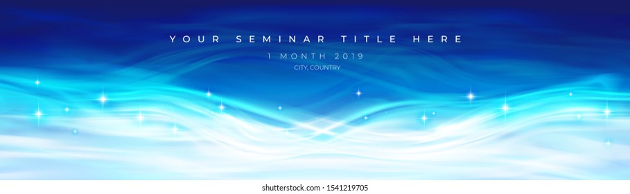 A conceptual illustration of abstract graphic in water theme for stage backdrop, LED background, seminar backdrop.