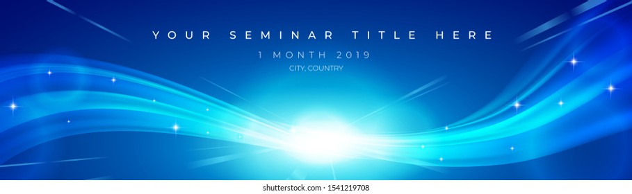A conceptual illustration of abstract graphic in water theme for stage backdrop, LED background, seminar backdrop.