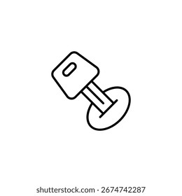 Ilustração Conceitual De Uma Tecla De Acesso Inserida Em Um Elemento De Design Keyhole