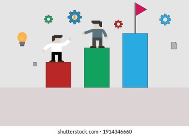 Conceptual illustration business crisis or failure Bankruptcy, recession, financial problems