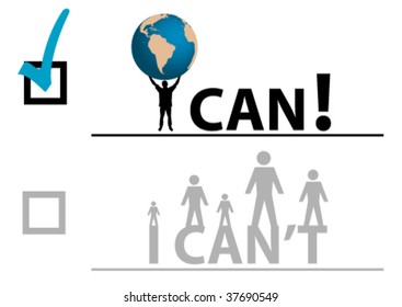 Conceptual illustration with check mark