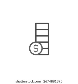 Ilustración conceptual que representa una pila de monedas, que representa el ahorro, el crecimiento financiero y la estabilidad económica. Ideal para transmitir temas relacionados con la inversión, la gestión de las finanzas personales,