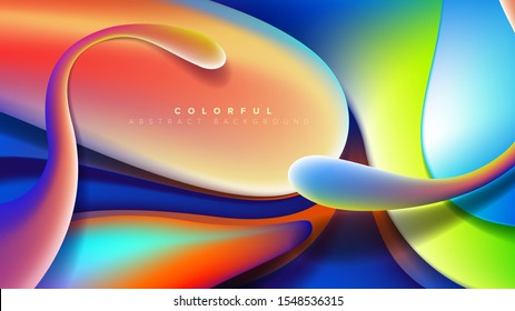 A conceptual illustration of distorted shape in vector created by the mesh tool, futuristic background, vector art template for landing page.