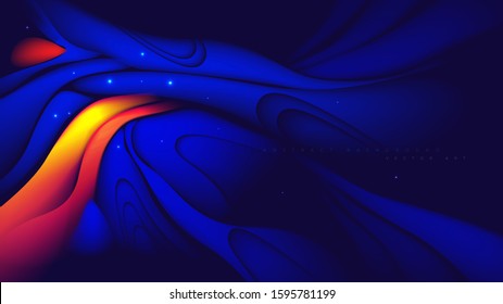 A conceptual illustration of distorted Shapes and planes in vector art.