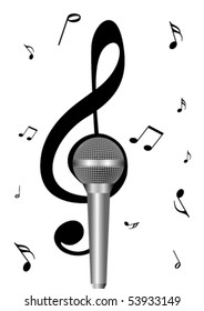 Conceptual illustration of a G clef