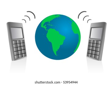 Conceptual illustration of global communication