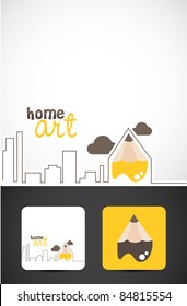 Conceptual illustration for Home art design, Vector EPS10.