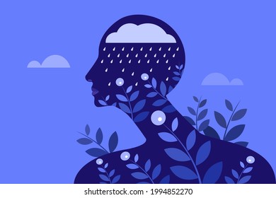 Conceptual Illustration Of A Human Brain Showering The Plants Inside The Human Body To Grow And Bloom
