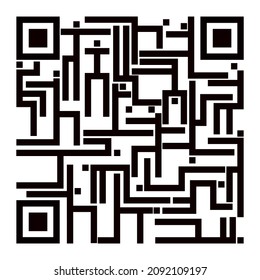 Conceptual illustration of human figures doing activities inside a QR code
