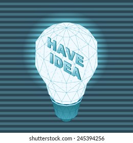 Conceptual illustration of idea bulb.