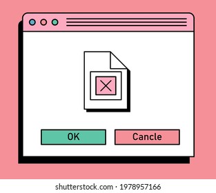 Conceptual illustration of an image loading error, web-page that won't display a picture.