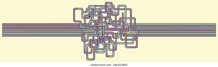 Conceptual illustration of infrastructure. Flat design.