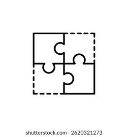 Conceptual Illustration of Interlocking Puzzle Pieces Representing Unity