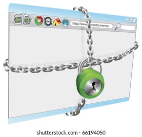 A conceptual illustration of internet security