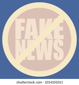 Conceptual illustration with logo fake news. Global problems of humanity.