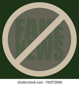 Conceptual illustration with logo fake news. Global problems of humanity.