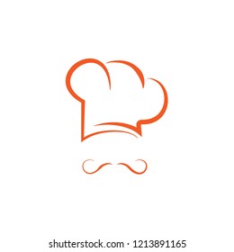 Conceptual illustration for logo or menu.Chef's hat.  