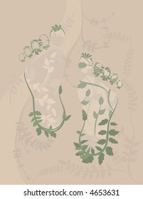 Conceptual illustration of mankind living in harmony with nature.