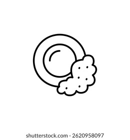 Conceptual illustration: Plate with leftover food symbolized poor diet