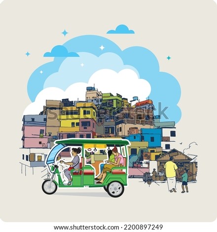 A Conceptual Illustration of Slum area