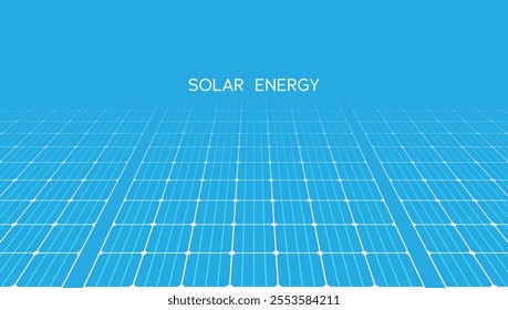  A conceptual illustration of solar panels in a blue-toned environment, emphasizing renewable energy and sustainable development. Perfect for energy, environment, or green technology themes.