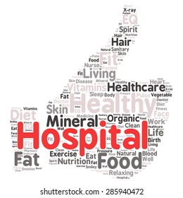 Conceptual illustration of tag cloud containing words related to healthy lifestyle  