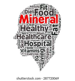 Conceptual illustration of tag cloud containing words related to healthy lifestyle