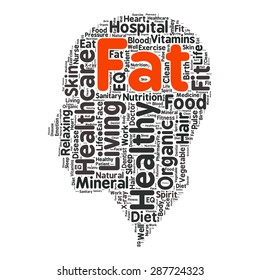 Conceptual illustration of tag cloud containing words related to healthy lifestyle