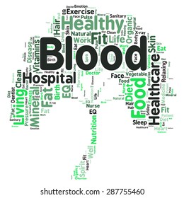 Conceptual illustration of tag cloud containing words related to healthy lifestyle