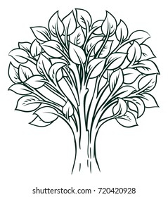 A conceptual illustration of a tree icon