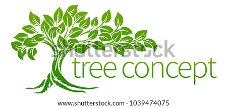 A conceptual illustration of a tree icon