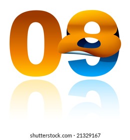 Konzeptuelle Darstellung der Jahreswende durch 9 anstelle von 8