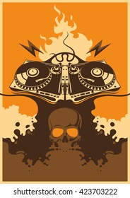Ilustración conceptual con tornados. Ilustración vectorial.