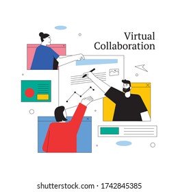 A Conceptual Illustration Virtual Collaboration 