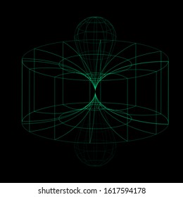 Conceptual illustration of Wormhole in Time and Space. 