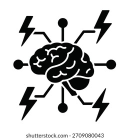 Imagen conceptual de un cerebro con poder y conexiones.