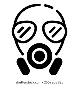 A conceptual image of a gas mask, essential for protection in hazardous situations. A symbol of safety.