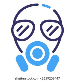 A conceptual image of a gas mask, essential for protection in hazardous situations. A symbol of safety.
