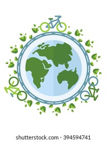 Conceptual image of a green energy and pollute.Ecology icons. Ecology icons set. Ecology icons flat. Ecology icons illustration. Cartoon flat vector illustration. Objects isolated on a background. 