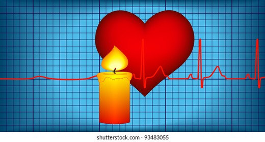 Conceptual image of the heart resuscitation