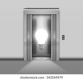 Imagem conceitual IDEAS com lâmpada